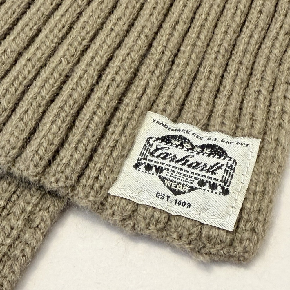 VTG Carhartt Scarf Union Workwear Heart Logo Rare Heritage Knit Brown Unisex USA